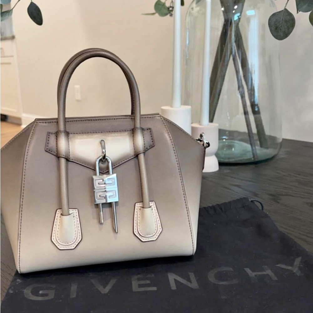 Givenchy Taupe Mini Bag with Silver Accents